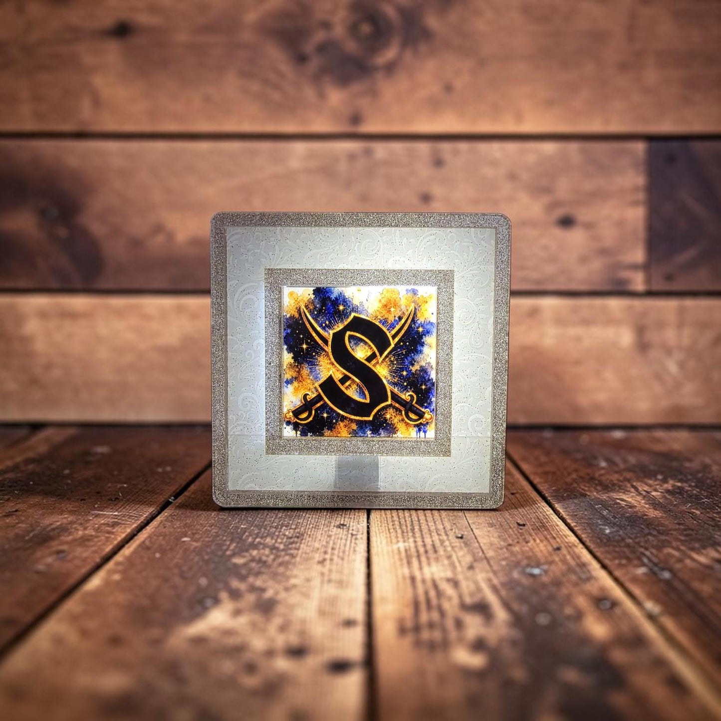 Seguin Matadors Interchangeable Night Light Art Scene, Watercolor Downtown Landmark