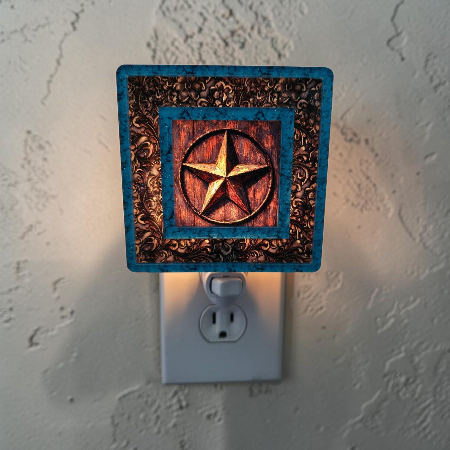 Lone Star Emblem Interchangeable Night Light Art Scene Insert