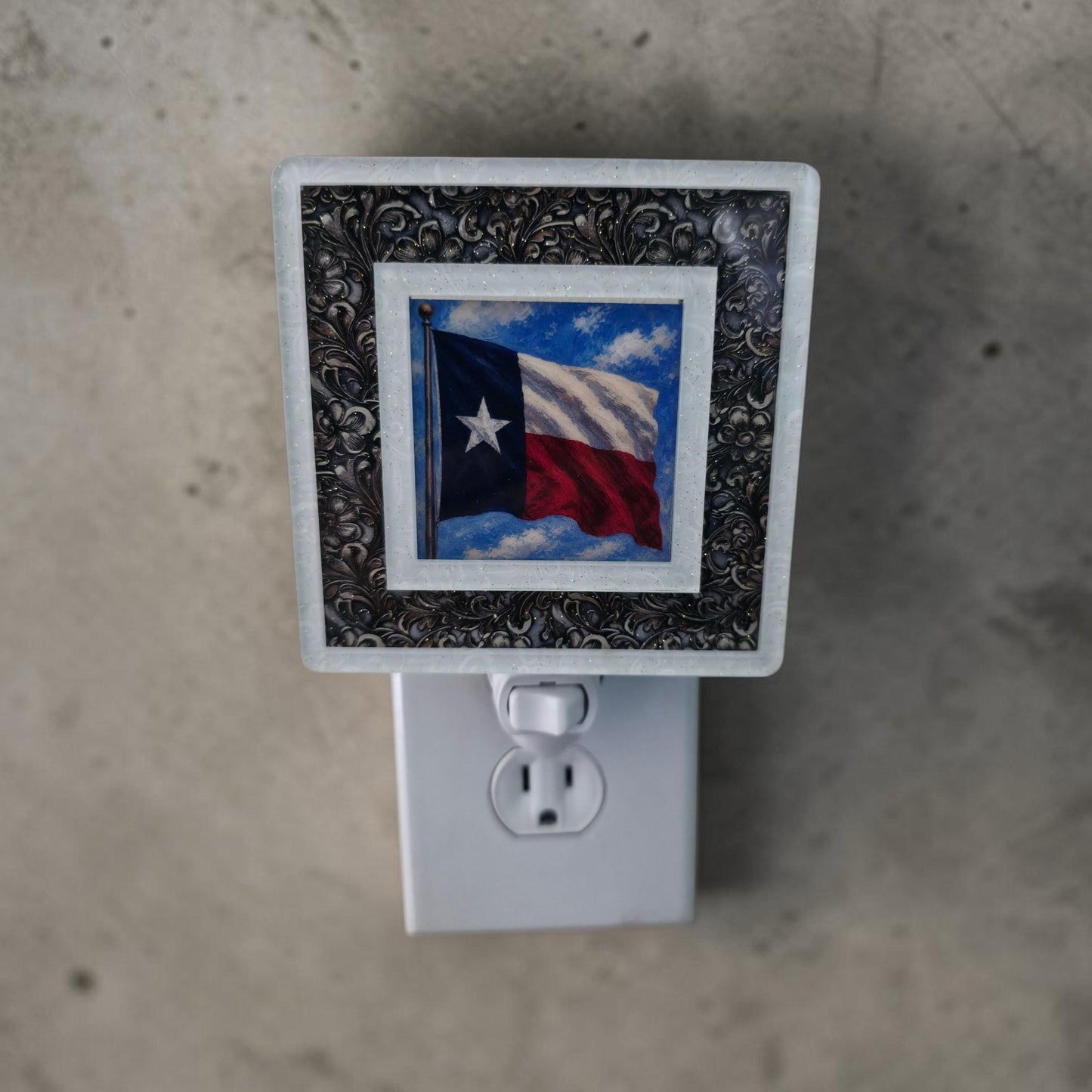 Texas Flag Interchangeable Night Light Art Scene Insert