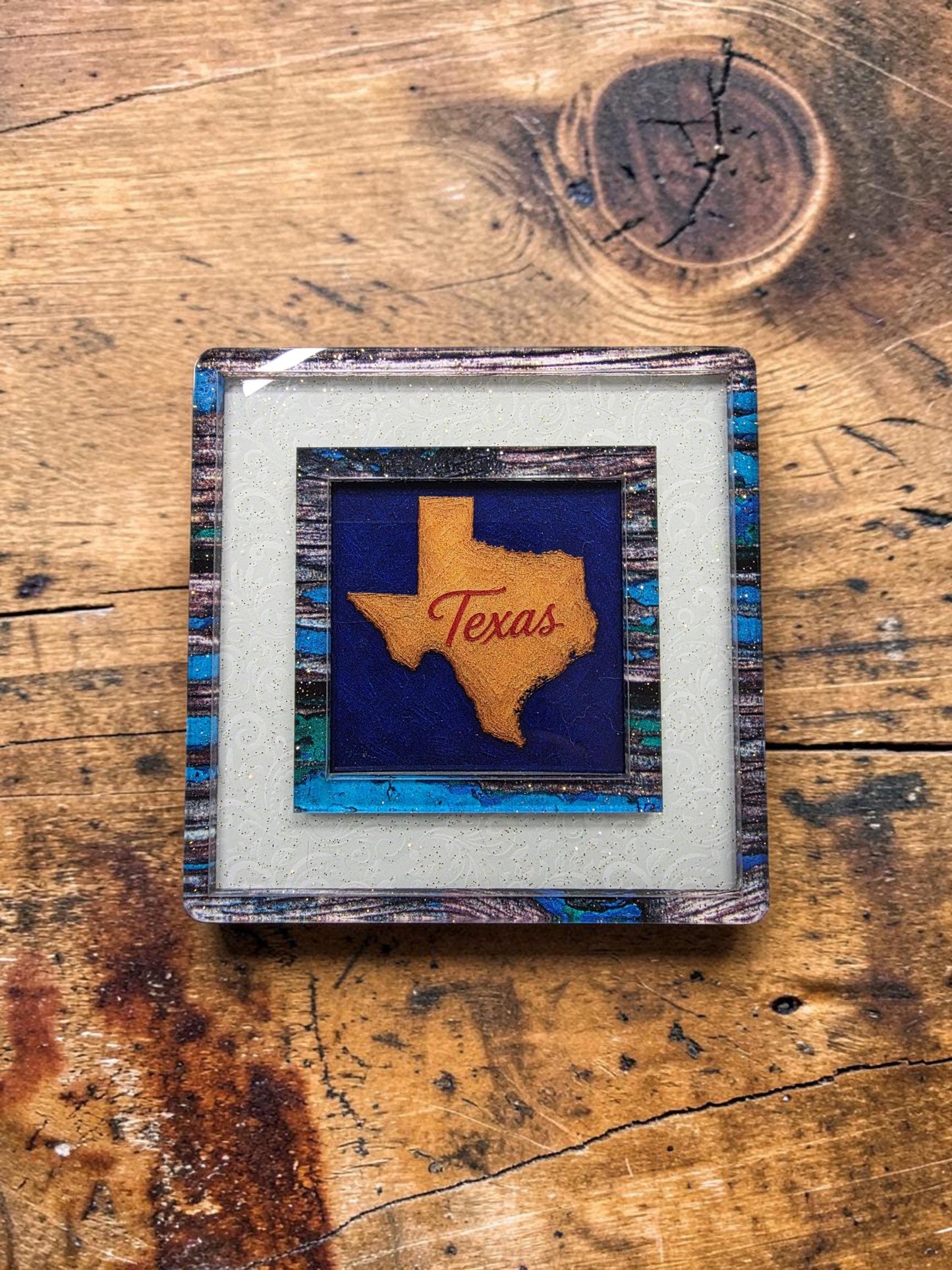 Texas Script Interchangeable Night Light Art Scene Insert