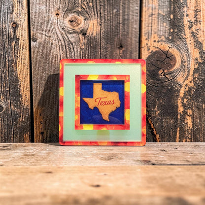 Western Orange Night Light Frame | Interchangeable Stardust & Bokeh Art