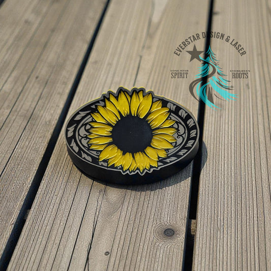 Country Sunflower Stainless Acrylic Patch