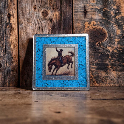 Gold Sparkle & Turquoise Interchangeable Night Light | Interchangeable Art