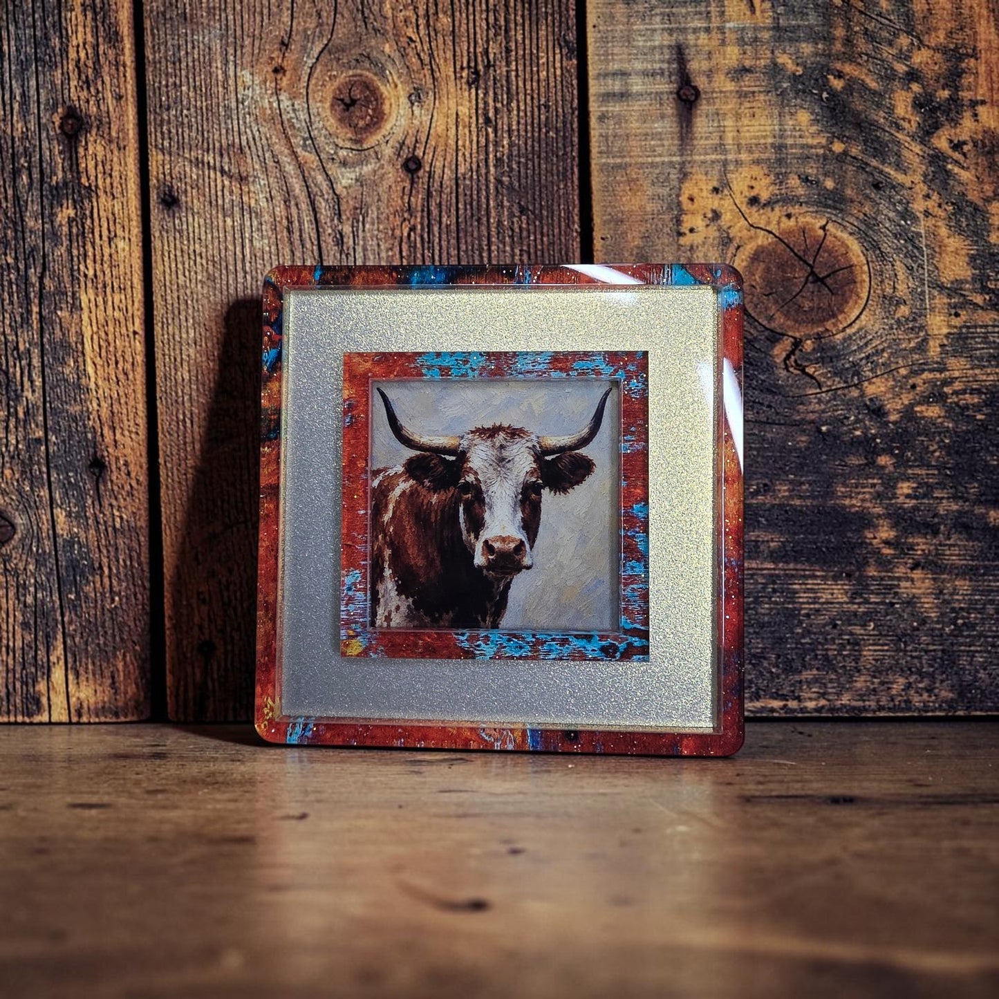 Copper Patina & Halo Gold Interchangeable Night Light | Interchangeable Art