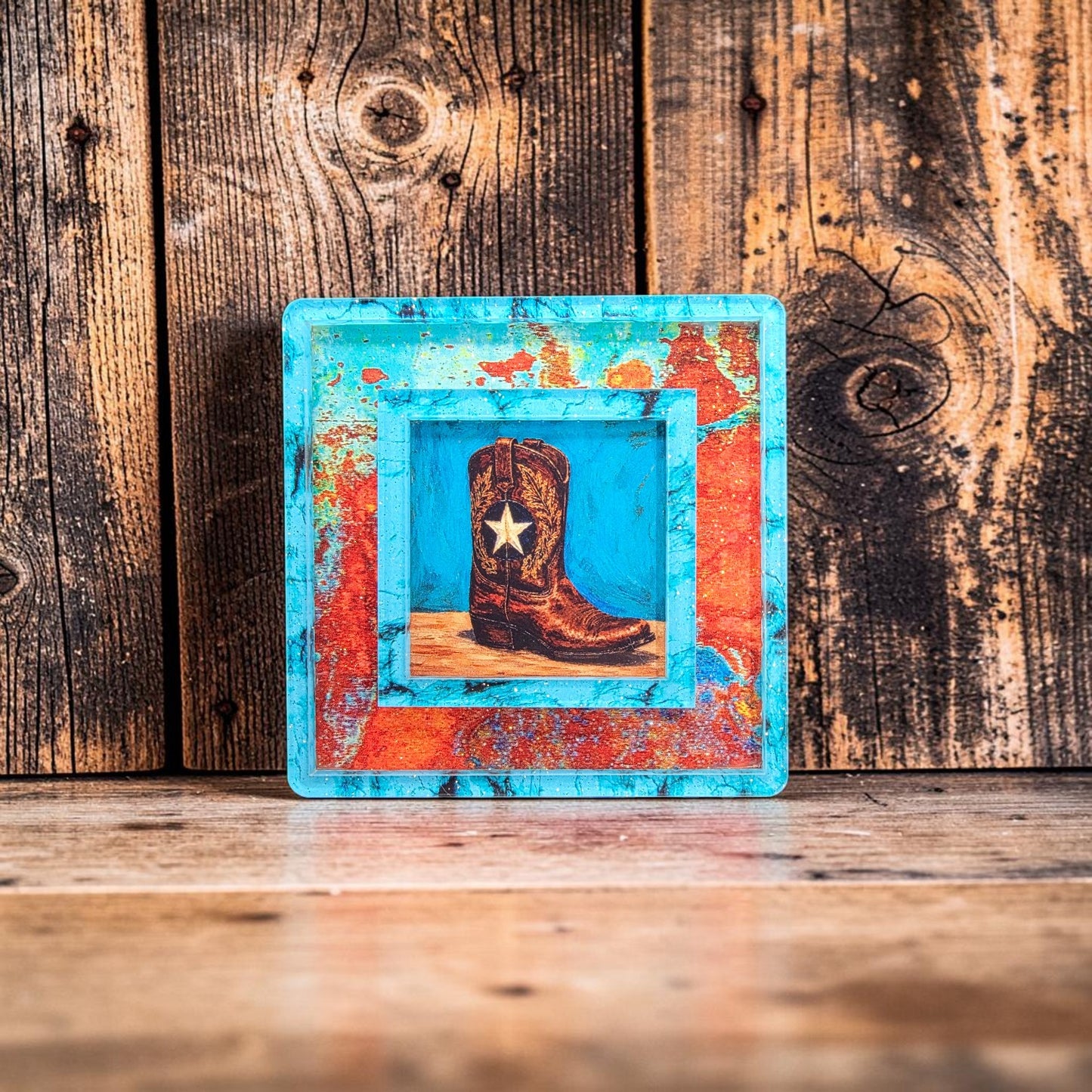 Turquoise & Copper Patina Interchangeable Night Light | Interchangeable Art