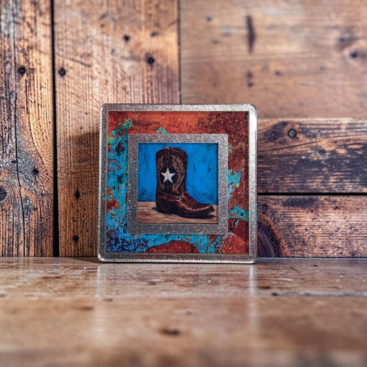 Gold Sparkle & Copper Patina Interchangeable Night Light | Interchangeable Art