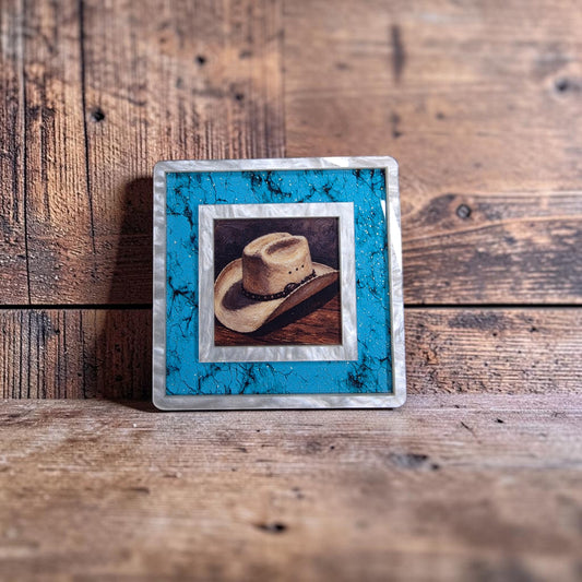 White Pearl & Turquoise Stone Interchangeable Night Light | Interchangeable Art
