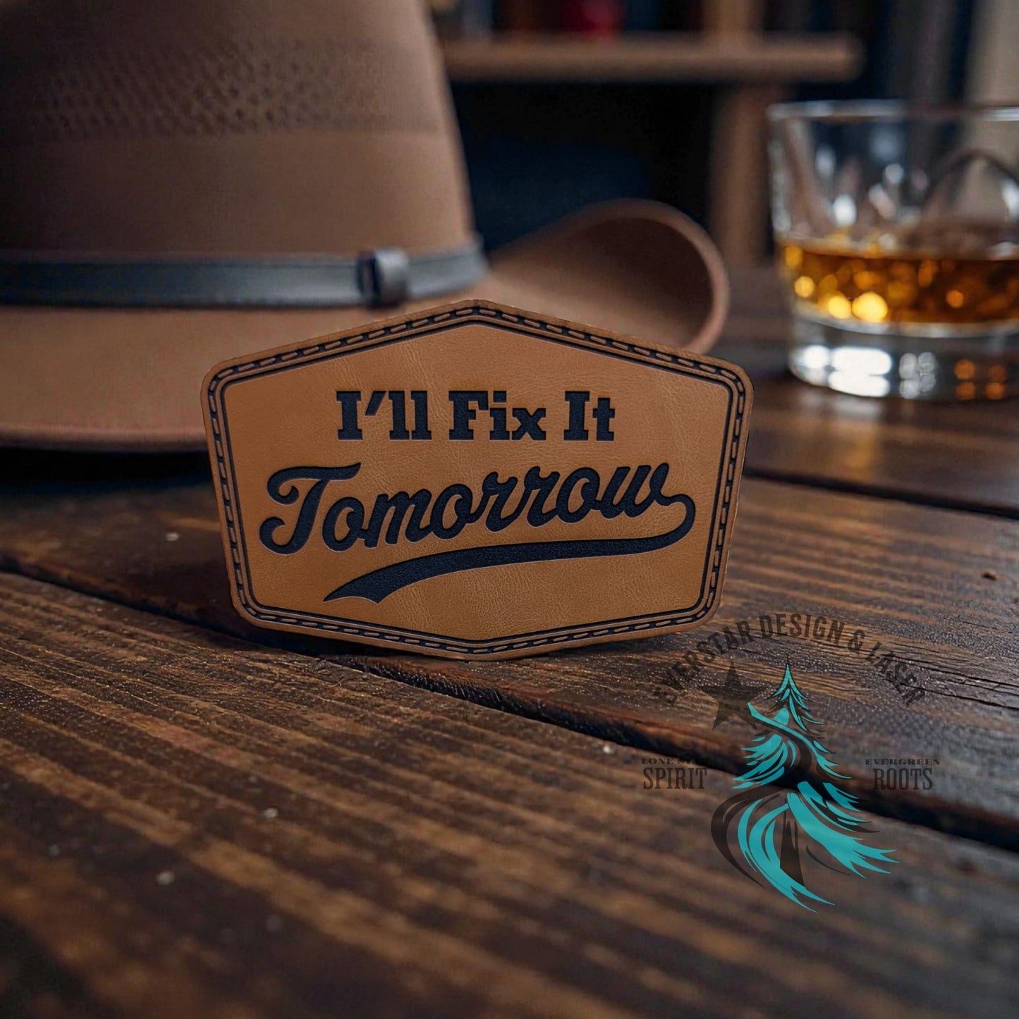 I'll Do it Tomorrow Leatherette Patch