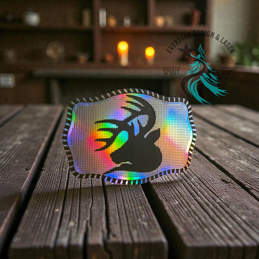 Holographic Hunter's Edge Leather Patch