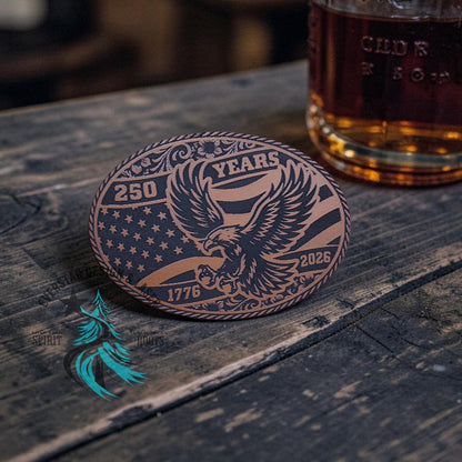 250 Years American Eagle Buckle-Style Leather Patch