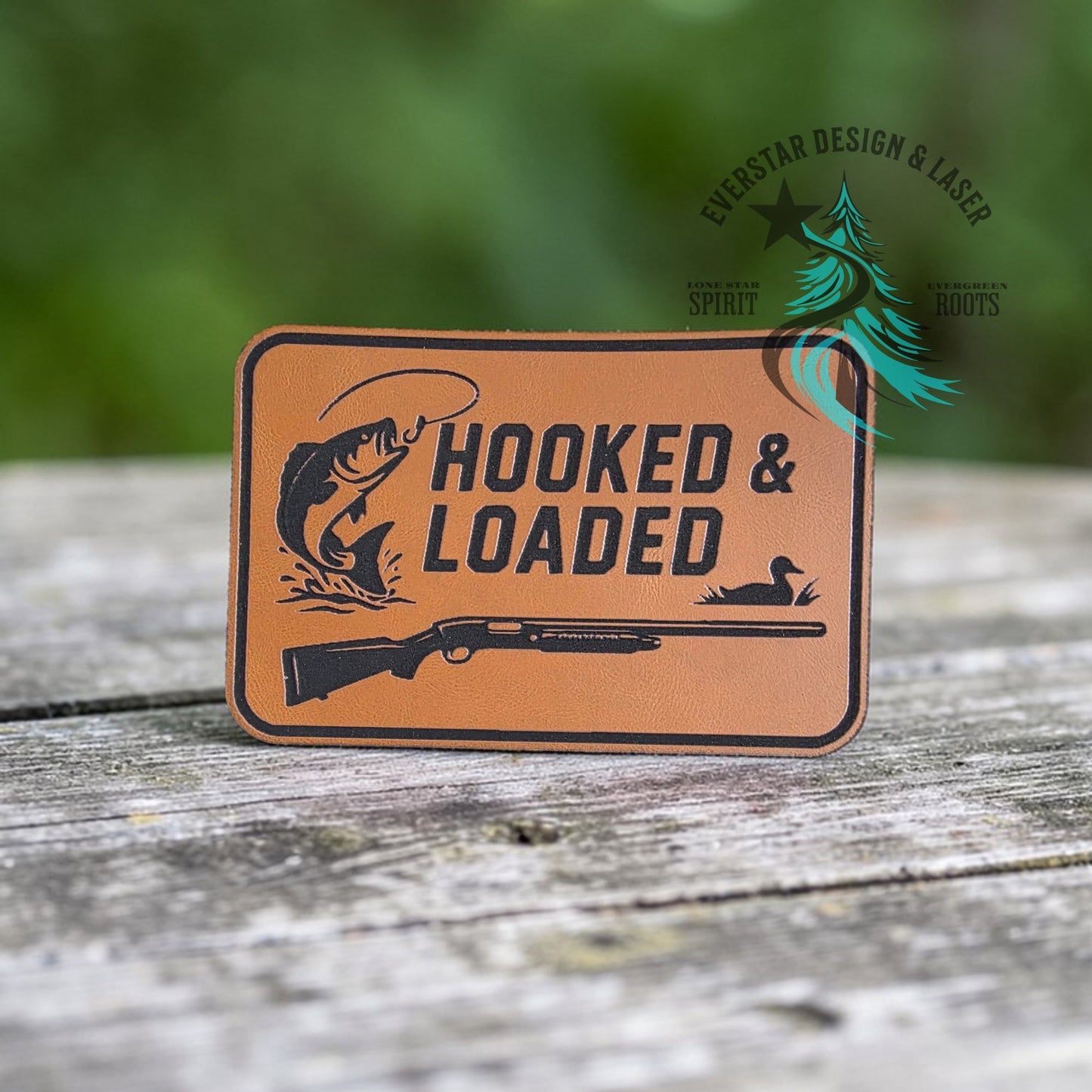 Hooked & Loaded Leatherette Patch