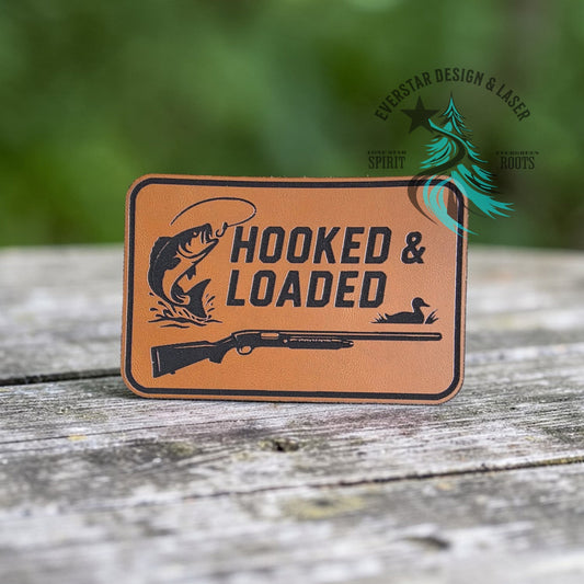 Hooked & Loaded Leather Patch
