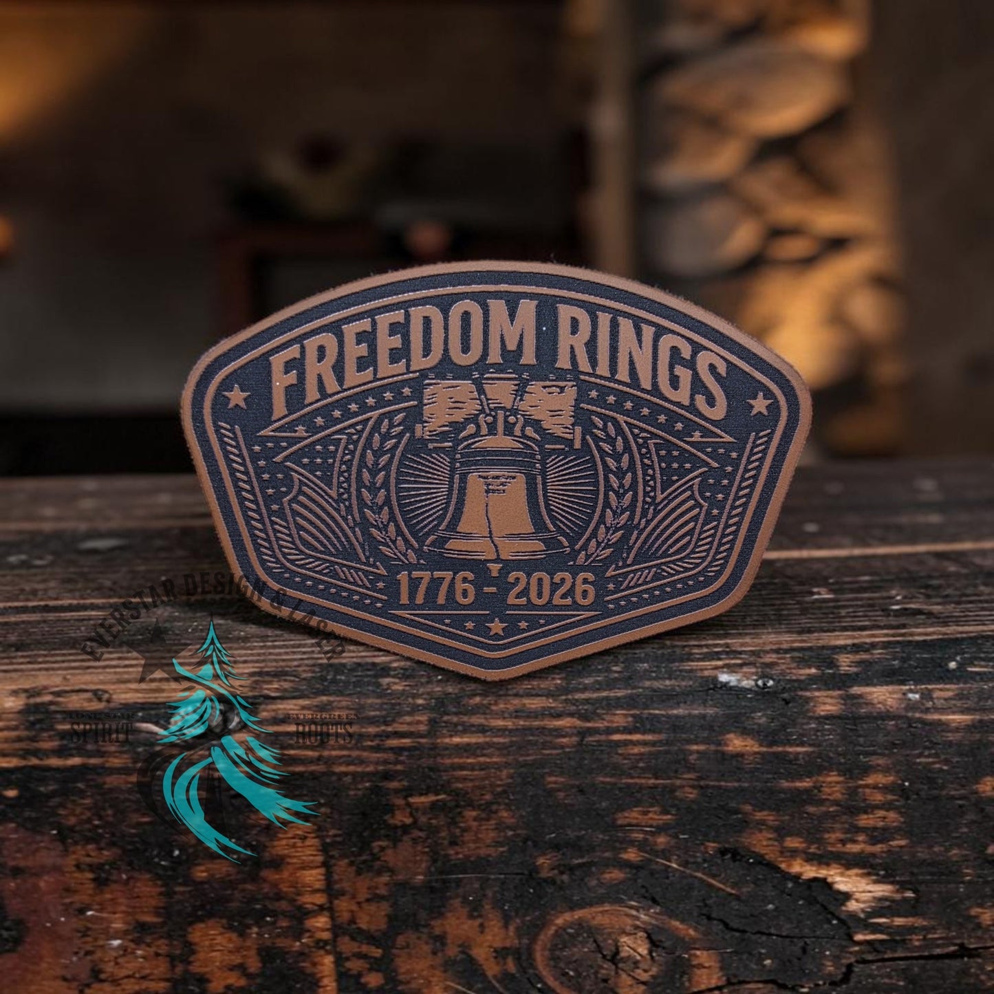 Freedom Rings 250 Years Leather Patch