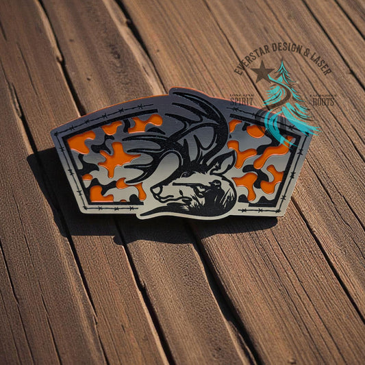 Rack Attack Hunter Stainless Acrylic Patch