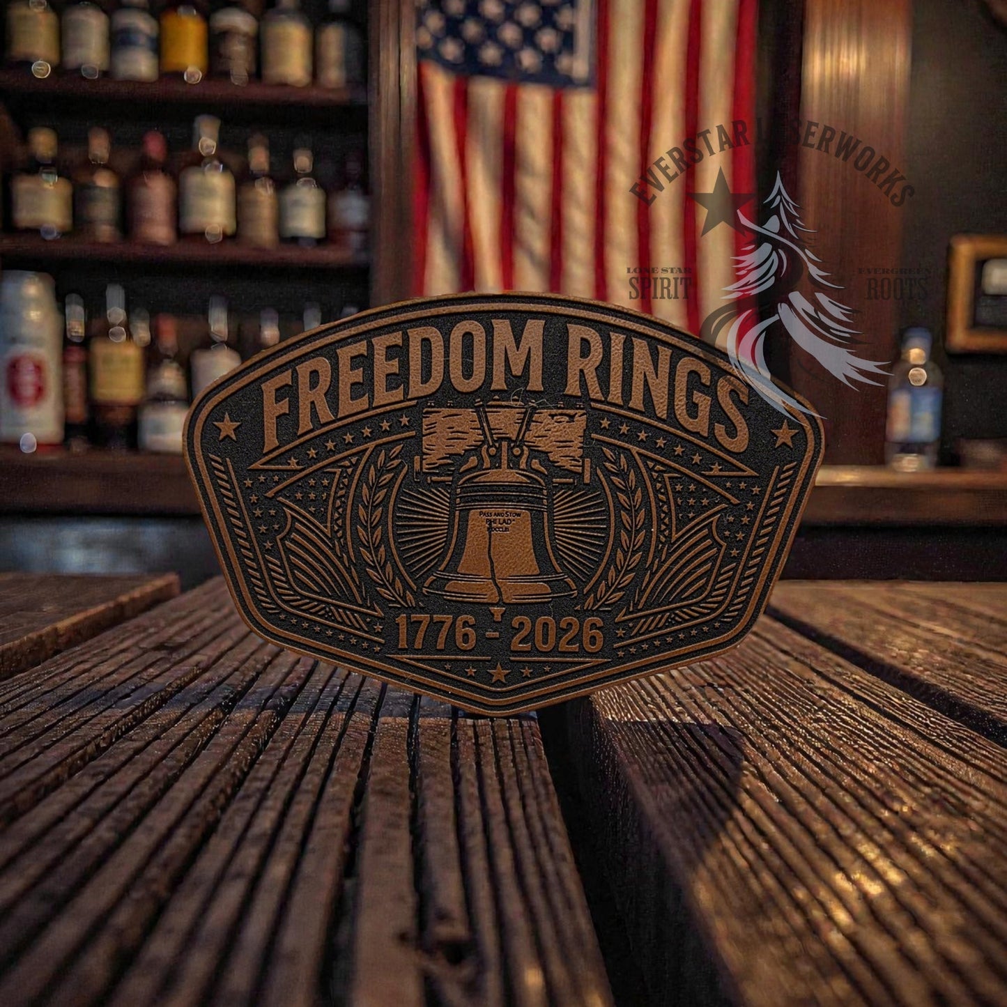 Freedom Rings 250 Years Leather Patch