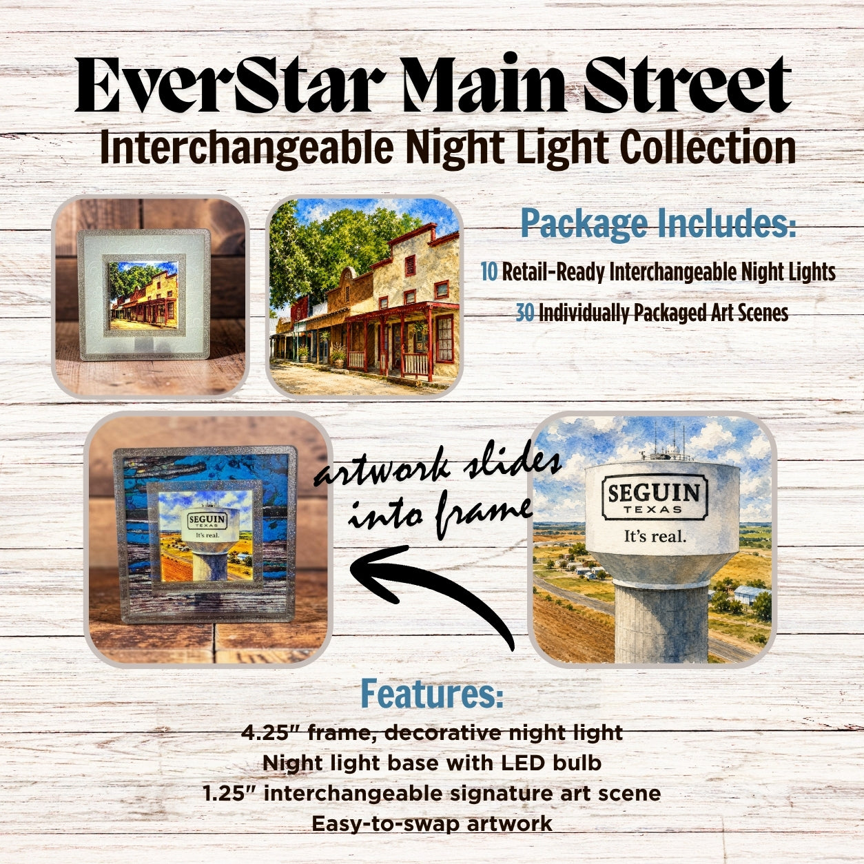 EverStar Main Street Interchangeable Night Light Collection