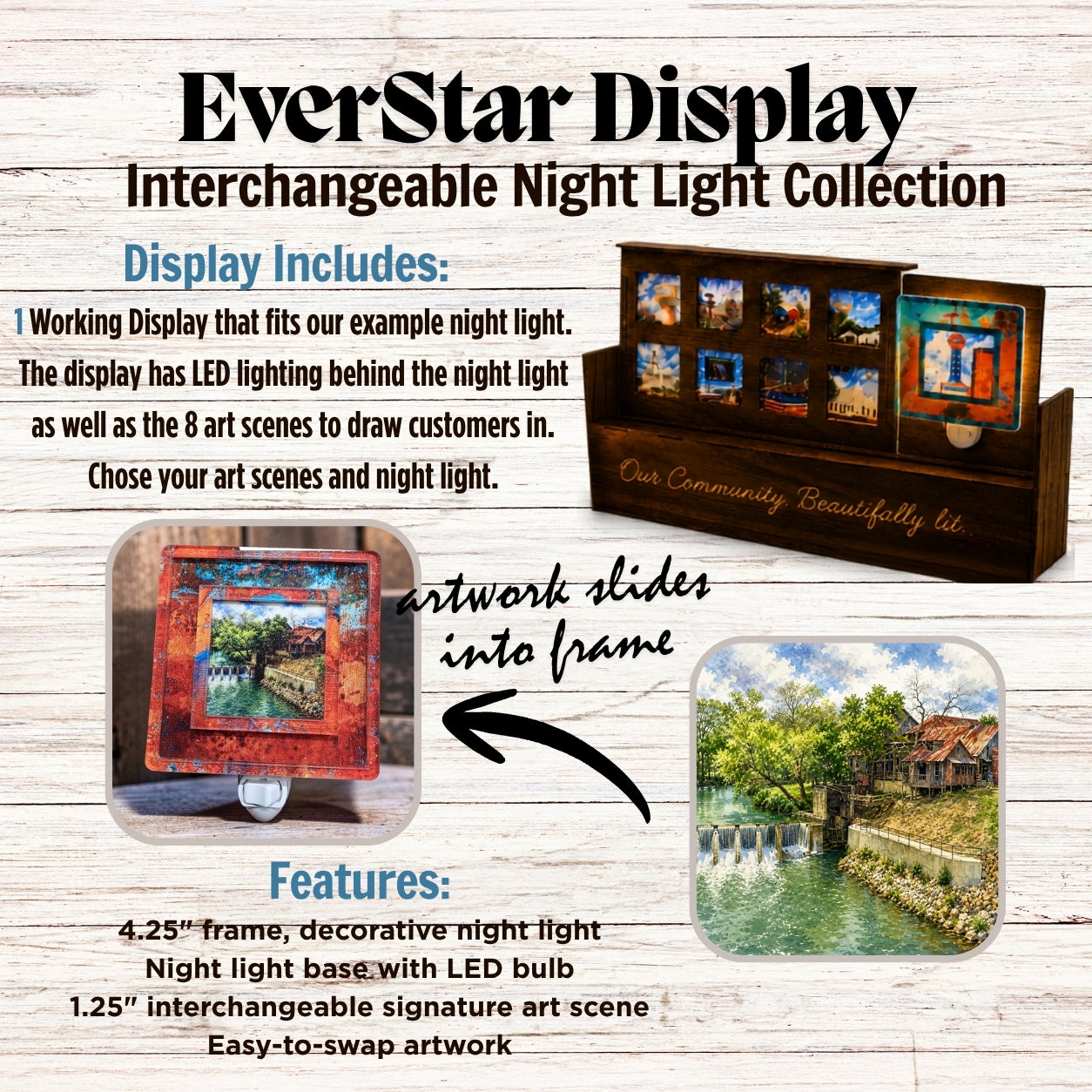 EverStar Main Street Interchangeable Night Light Collection