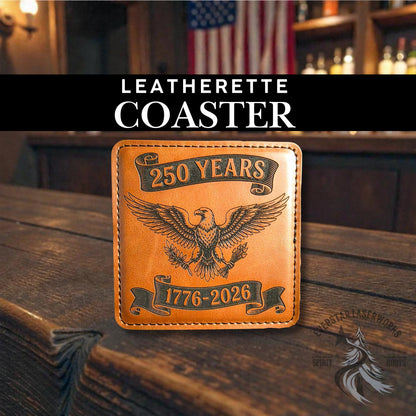 250 Years Heritage Collection Premium Leatherette® Coasters | 4" Square | Set of 6