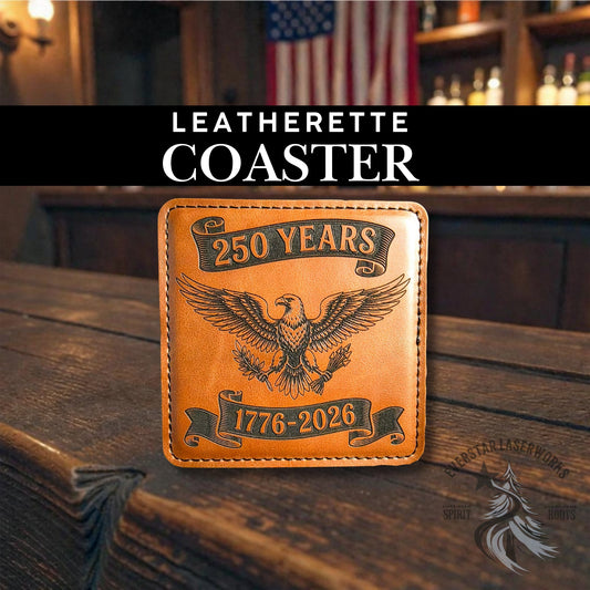 250 Years Heritage Collection Premium Leatherette® Coasters | 4" Square | Set of 6