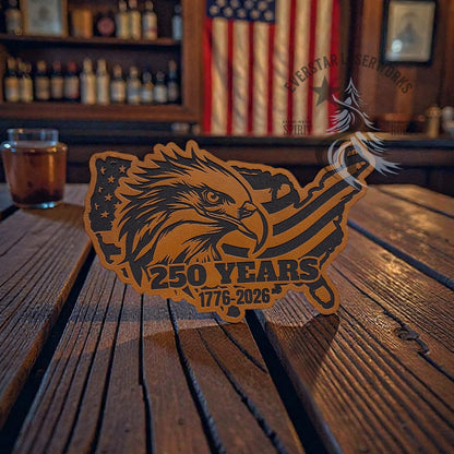 250 Years Eagle USA Leather Patch