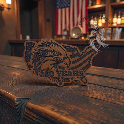 250 Years Eagle USA Leather Patch