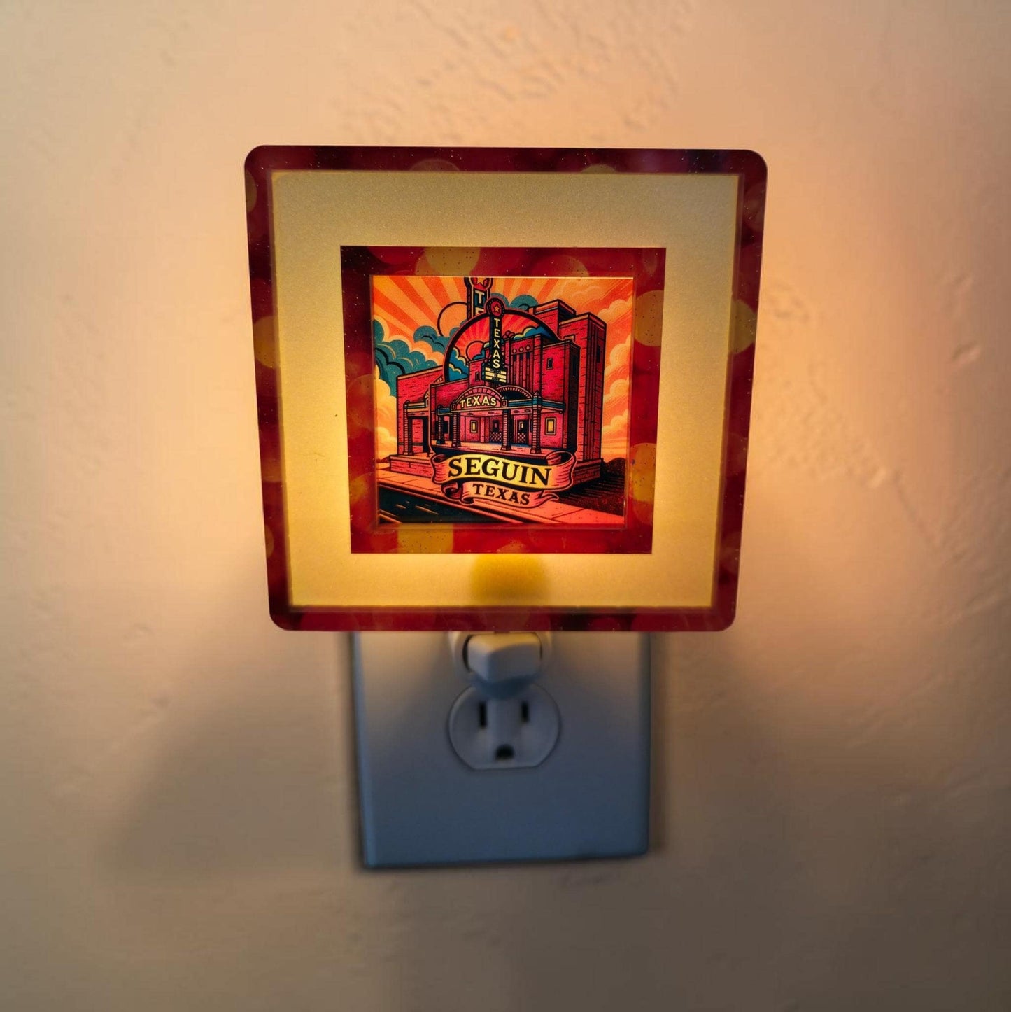 Western Longhorn Night Light Frame | Interchangeable Stardust & Bokeh Art