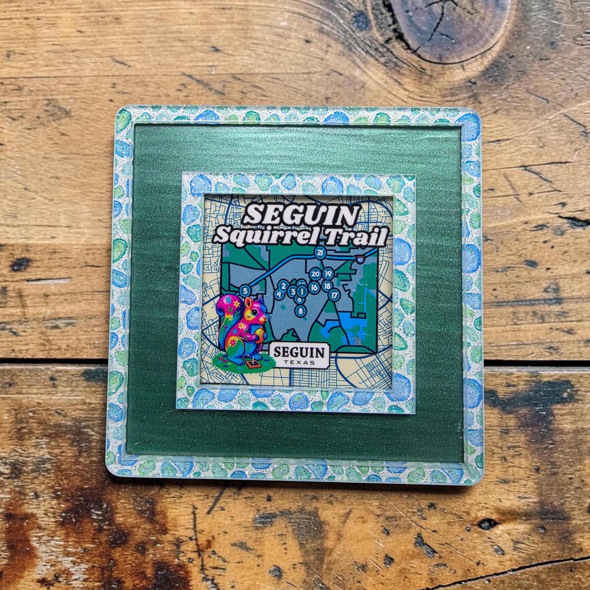 Seguin Texas Landmark Decor | Seguin Squirrel Trail Night Light | Interchangeable Art
