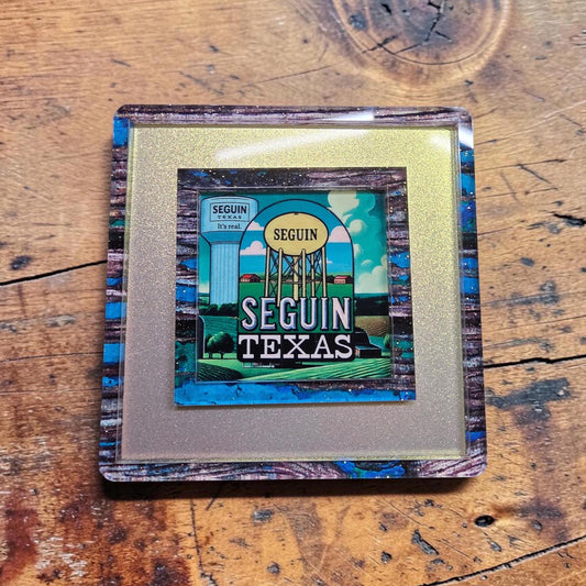 Iconic Seguin Texas Landmark Decor | Seguin Water Towers Night Light | Interchangeable Art