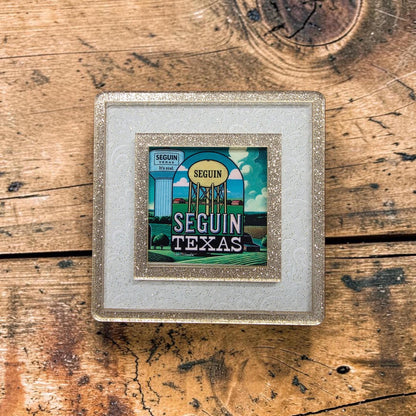 Iconic Seguin Texas Landmark Decor | Seguin Water Towers Night Light | Interchangeable Art