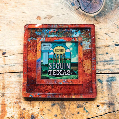 Iconic Seguin Texas Landmark Decor | Seguin Water Towers Night Light | Interchangeable Art