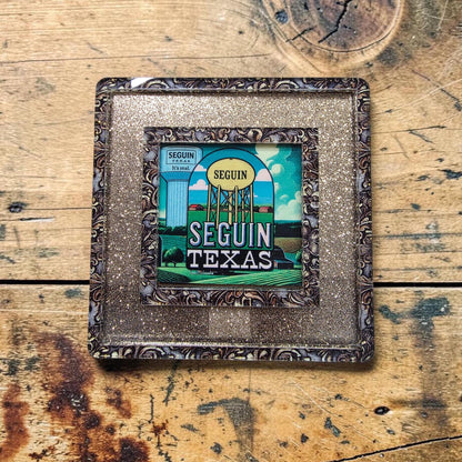 Iconic Seguin Texas Landmark Decor | Seguin Water Towers Night Light | Interchangeable Art