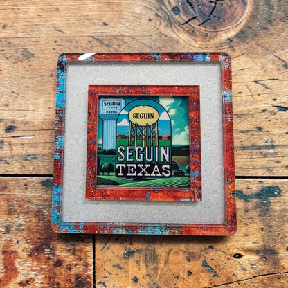 Iconic Seguin Texas Landmark Decor | Seguin Water Towers Night Light | Interchangeable Art