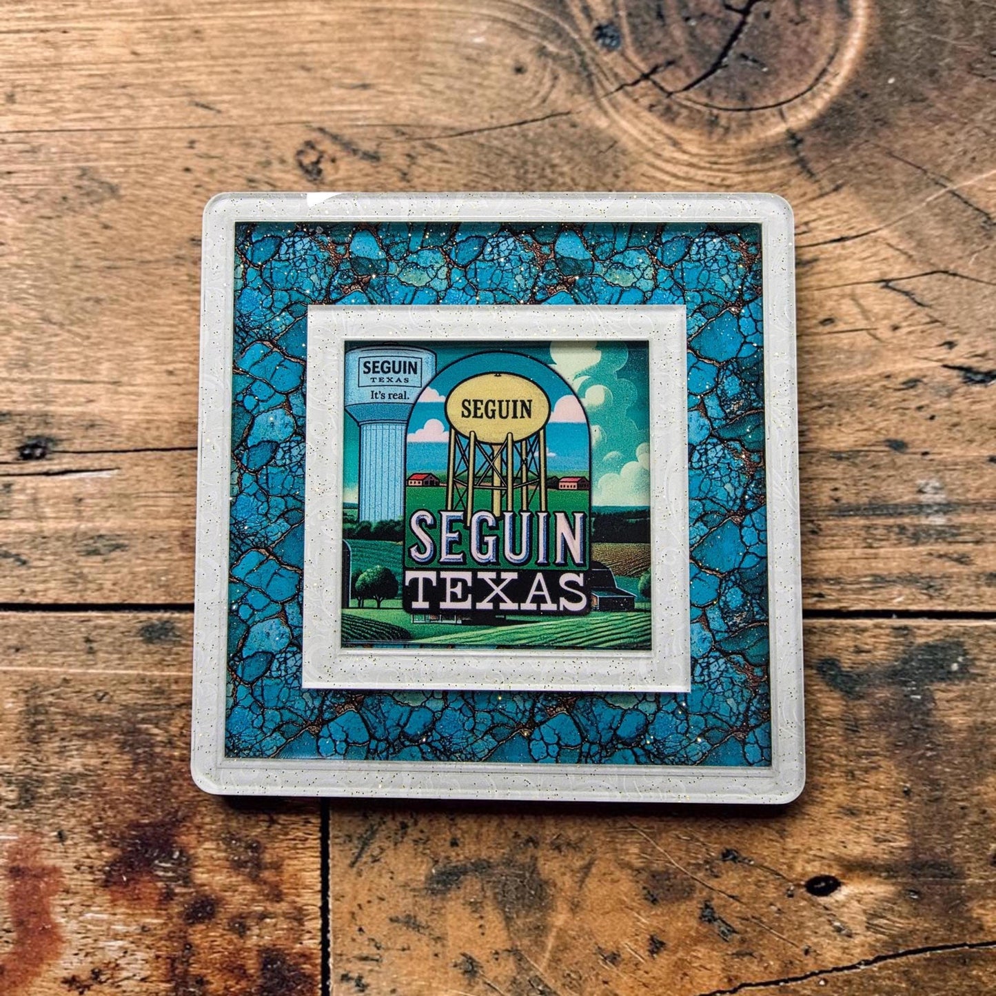 Iconic Seguin Texas Landmark Decor | Seguin Water Towers Night Light | Interchangeable Art