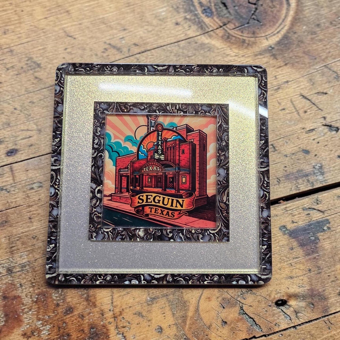 Seguin Texas Theatre Night Light | Historic Landmark Decor (Interchangeable Art)