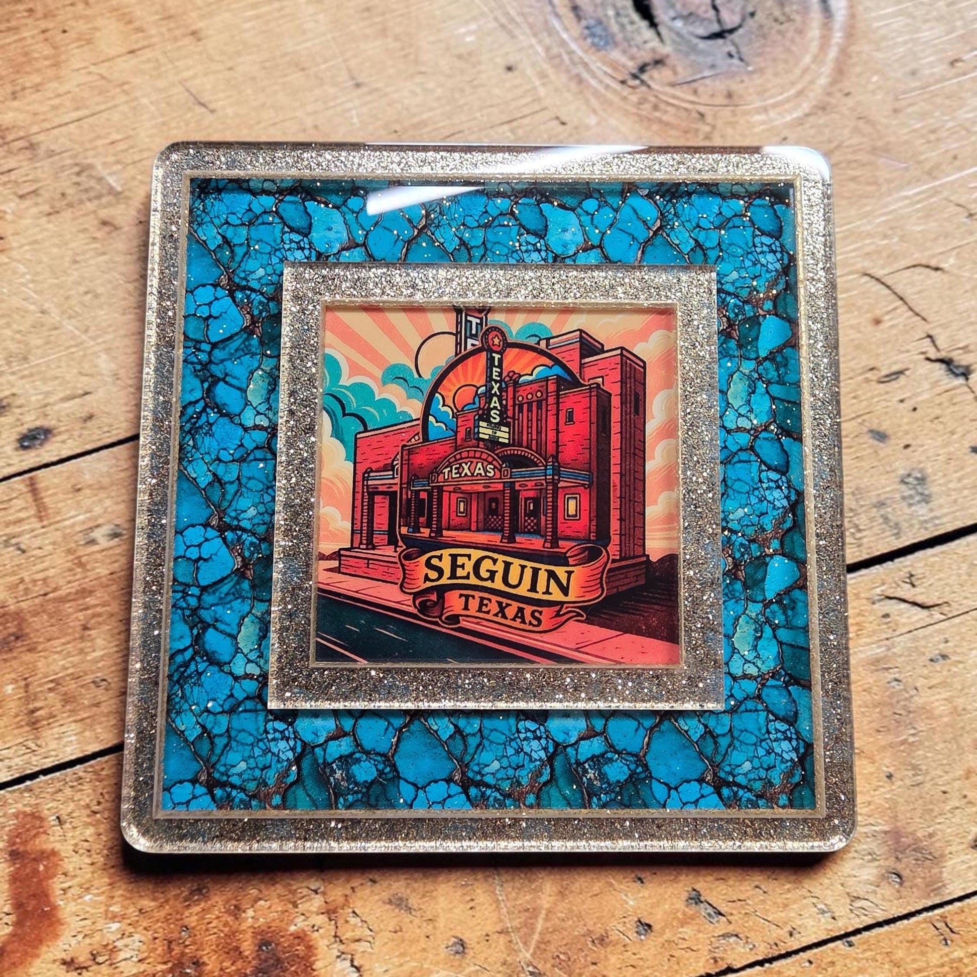 Seguin Texas Theatre Night Light | Historic Landmark Decor (Interchangeable Art)