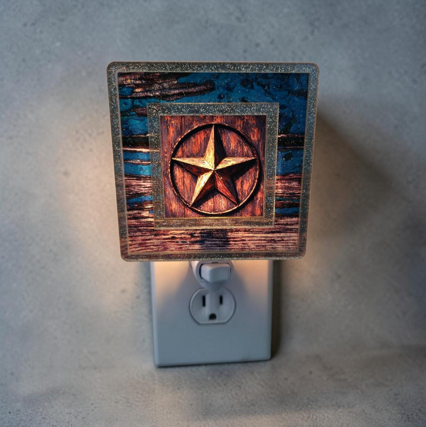 Lone Star Emblem Interchangeable Night Light Art Scene Insert
