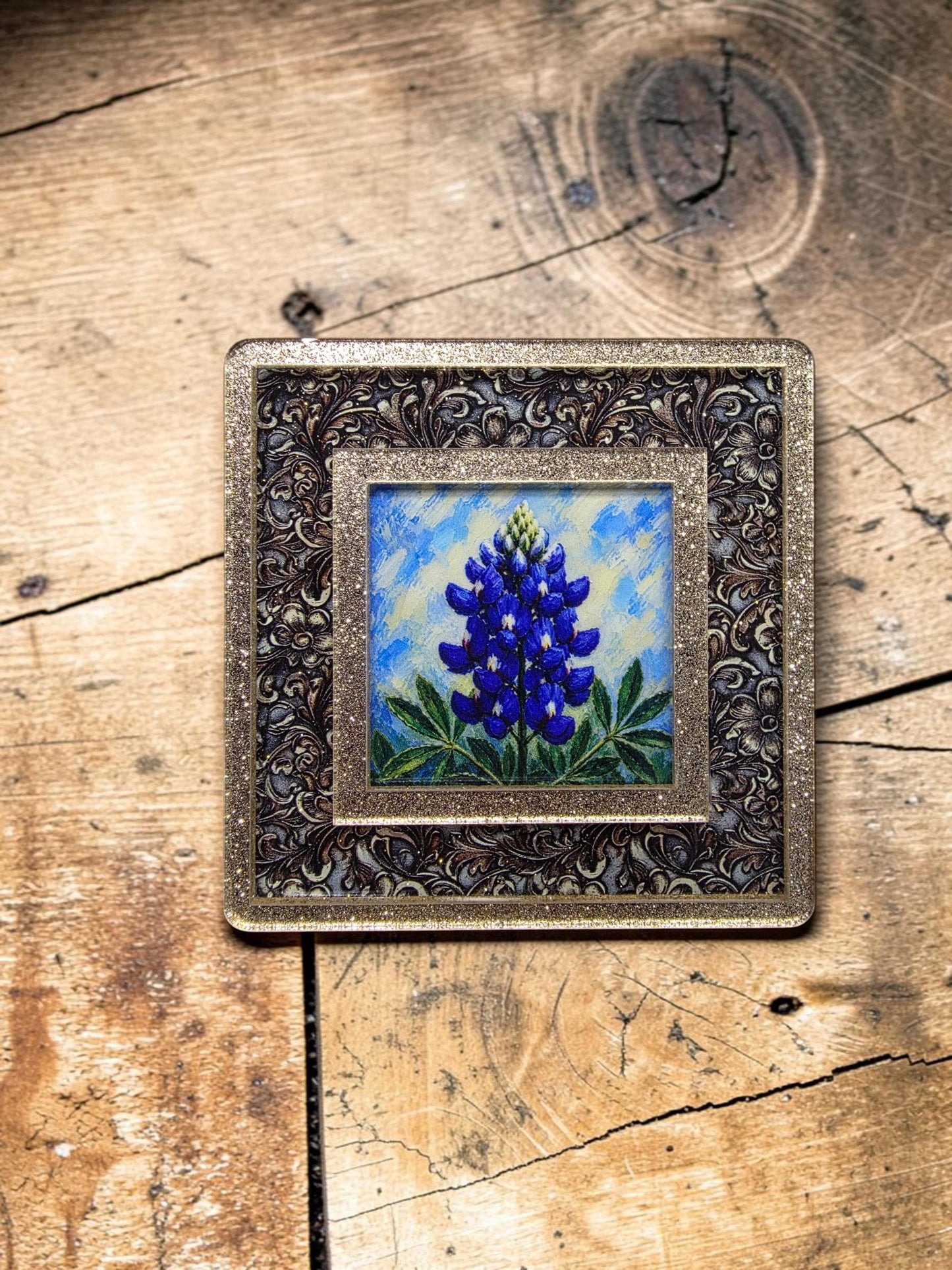 Bluebonnet Bloom Interchangeable Night Light Art Scene Insert
