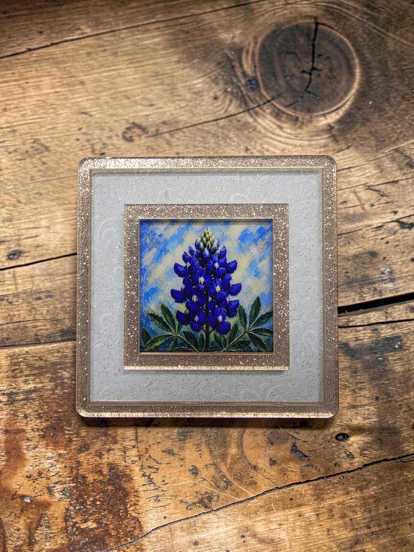 Bluebonnet Bloom Interchangeable Night Light Art Scene Insert