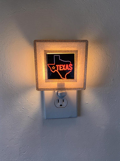 Neon Texas Interchangeable Night Light Art Scene Insert