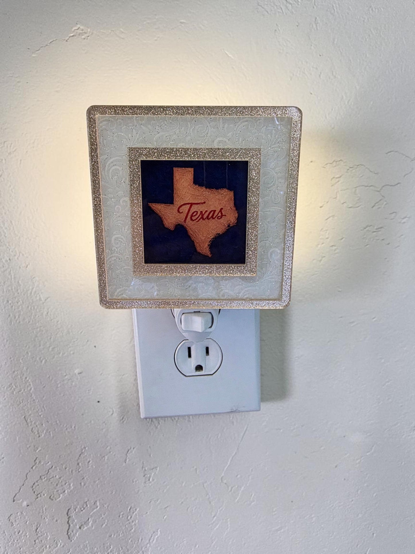 Texas Script Interchangeable Night Light Art Scene Insert