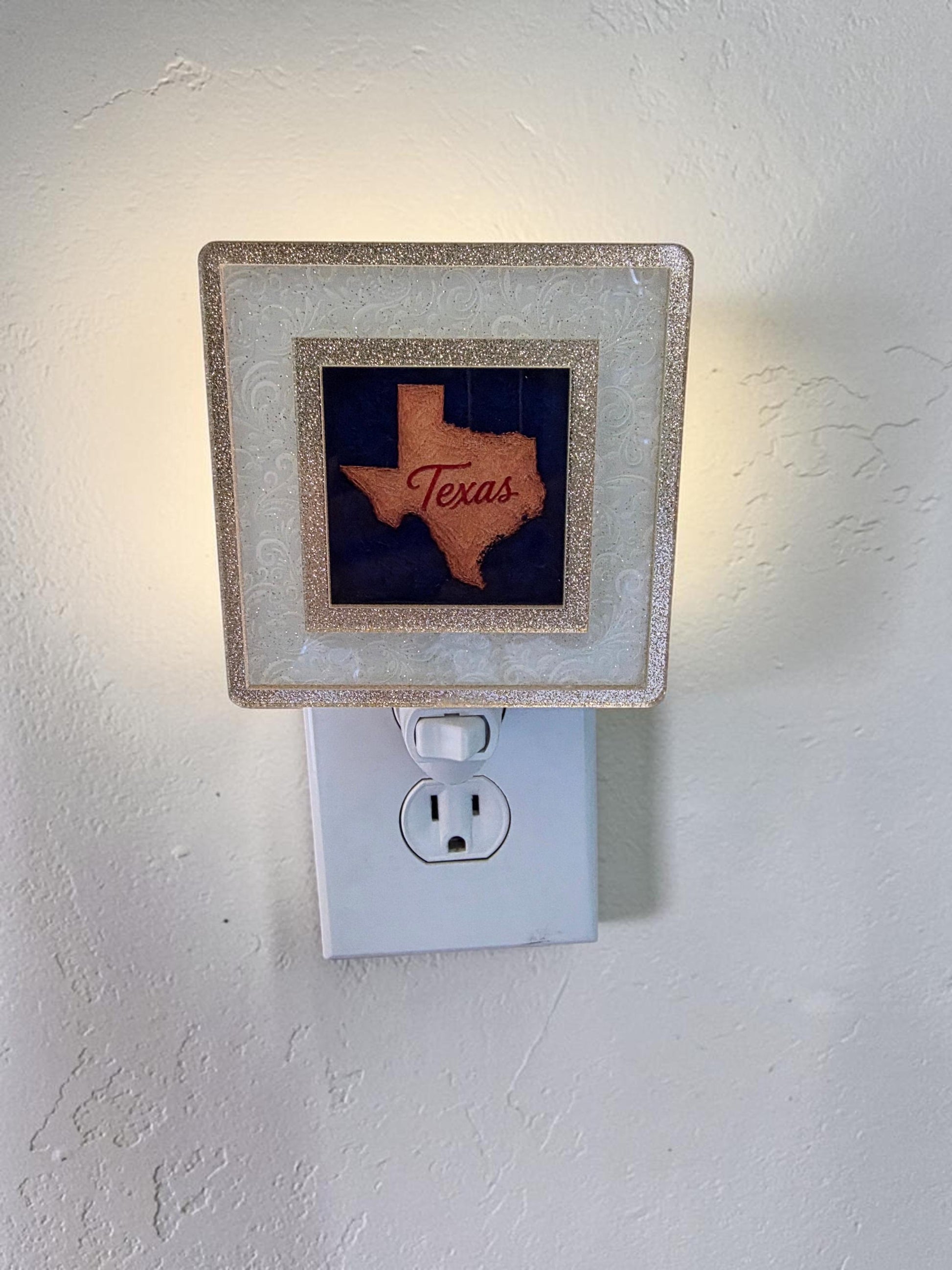 Texas Script Interchangeable Night Light Art Scene Insert