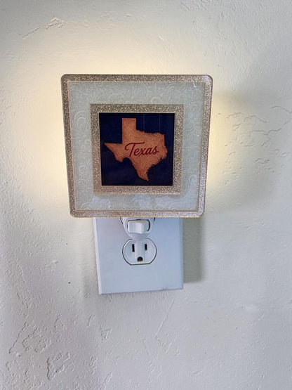 Texas Script Interchangeable Night Light Art Scene Insert