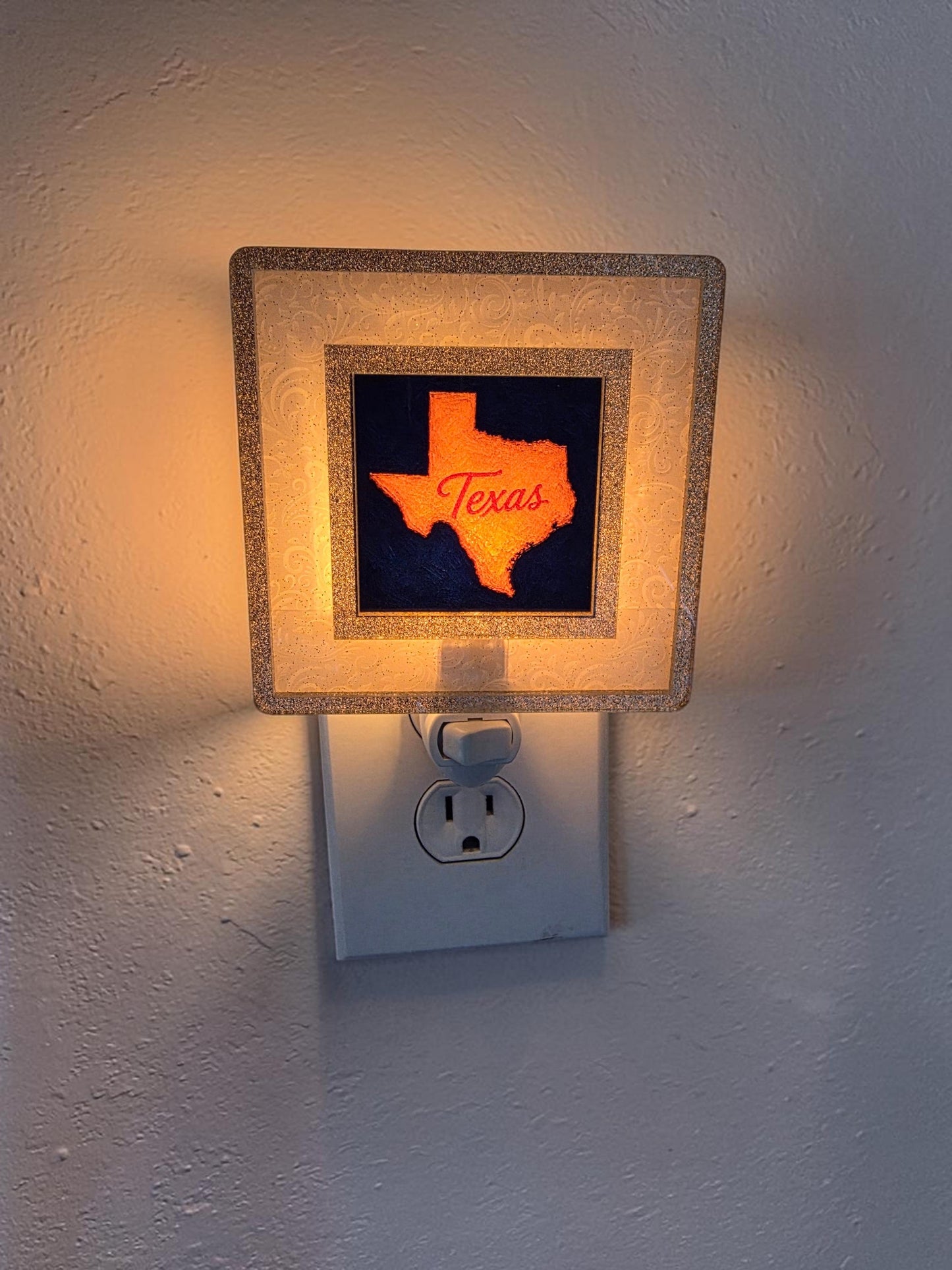 Texas Script Interchangeable Night Light Art Scene Insert