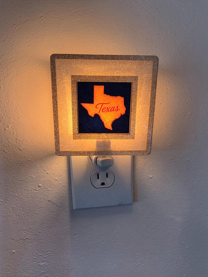 Texas Script Interchangeable Night Light Art Scene Insert
