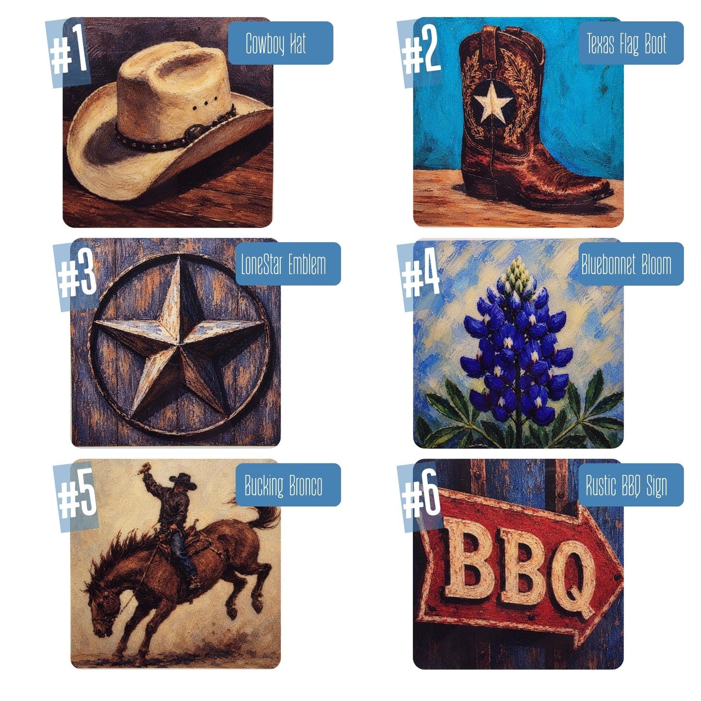 Western Longhorn Night Light Frame | Interchangeable Stardust & Bokeh Art
