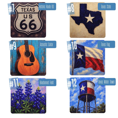 Western Night Light | Turquoise & Tooled Leather Texas Decor | Interchangeable Art
