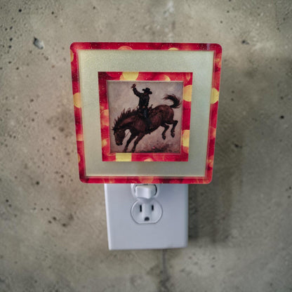 Western Longhorn Night Light Frame | Interchangeable Stardust & Bokeh Art