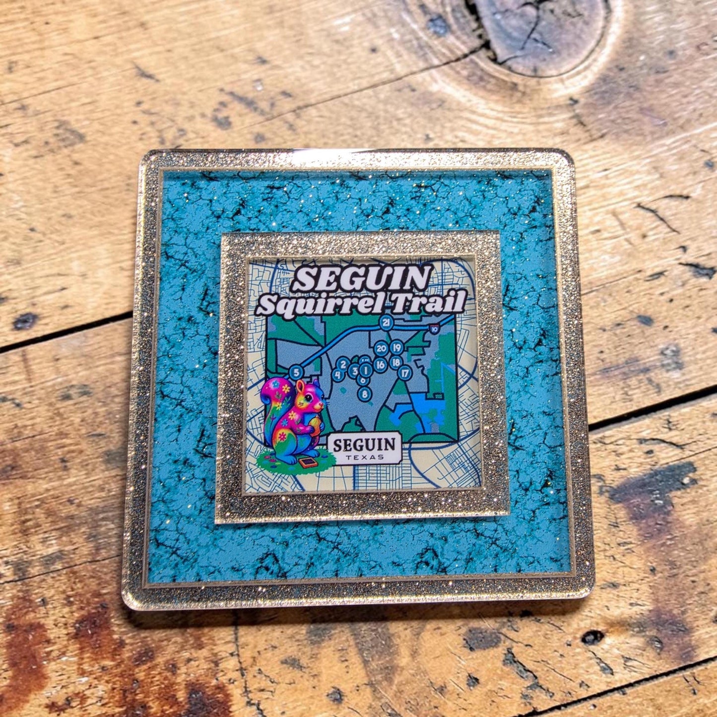 Seguin Texas Landmark Decor | Seguin Squirrel Trail Night Light | Interchangeable Art