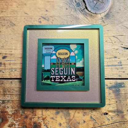 Iconic Seguin Texas Landmark Decor | Seguin Water Towers Night Light | Interchangeable Art