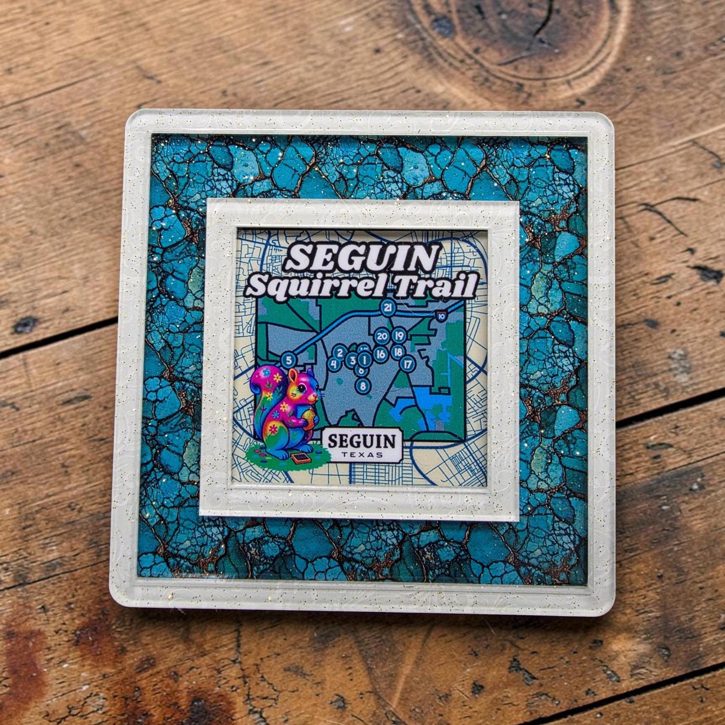 Seguin Texas Landmark Decor | Seguin Squirrel Trail Night Light | Interchangeable Art